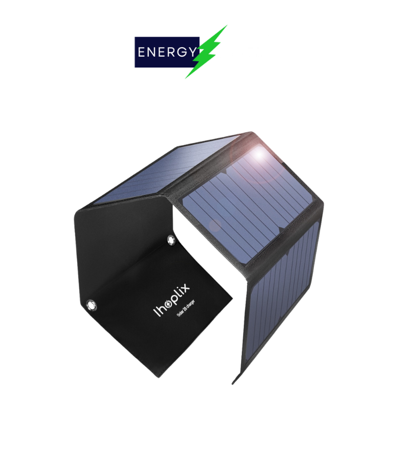 Solar Panel 28W Foldable Portable Qi-Charging - Energy Saver Uk