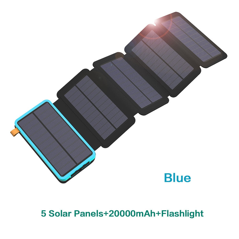 Power Bank+Solar Panel - Portable - Energy Saver Uk