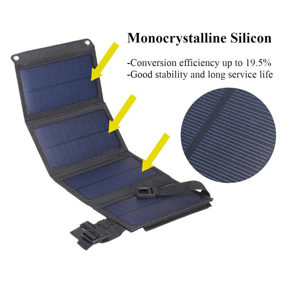 Solar Panel 20W USB Foldable - Energy Saver Uk