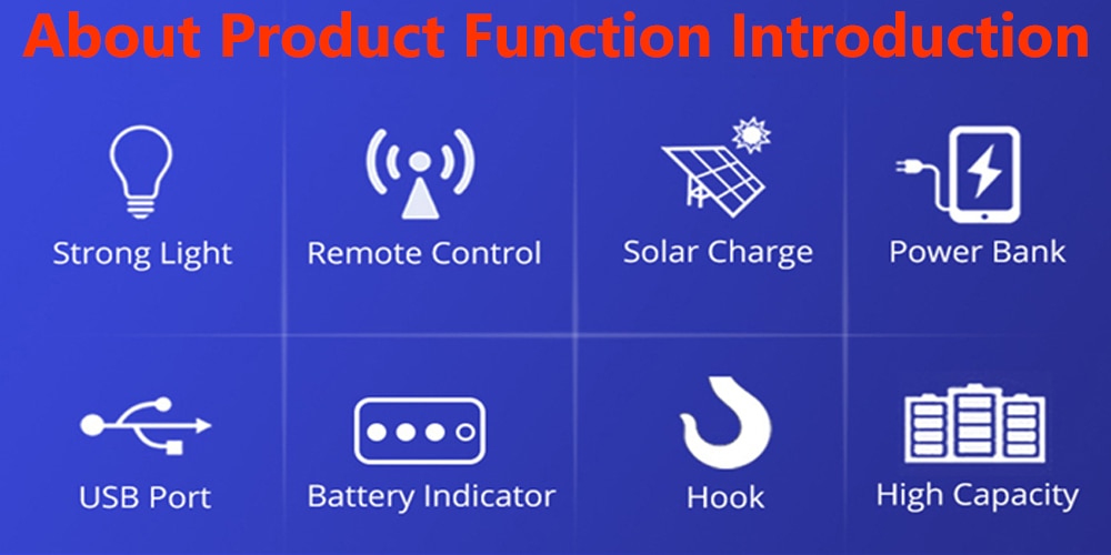 Solar Lamp - Power Bank 1500W (USB) - Energy Saver Uk