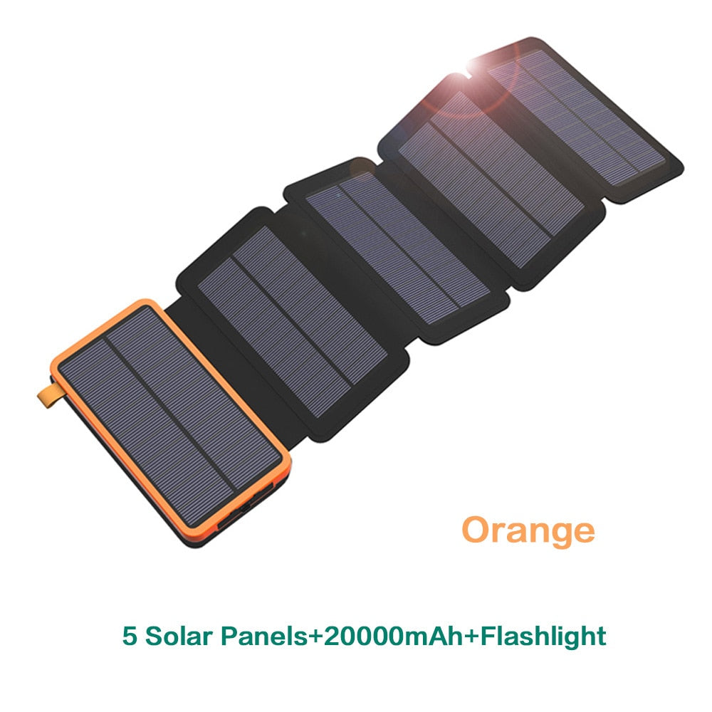 Power Bank+Solar Panel - Portable - Energy Saver Uk