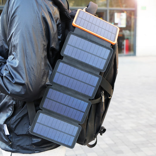 Power Bank+Solar Panel - Portable - Energy Saver Uk