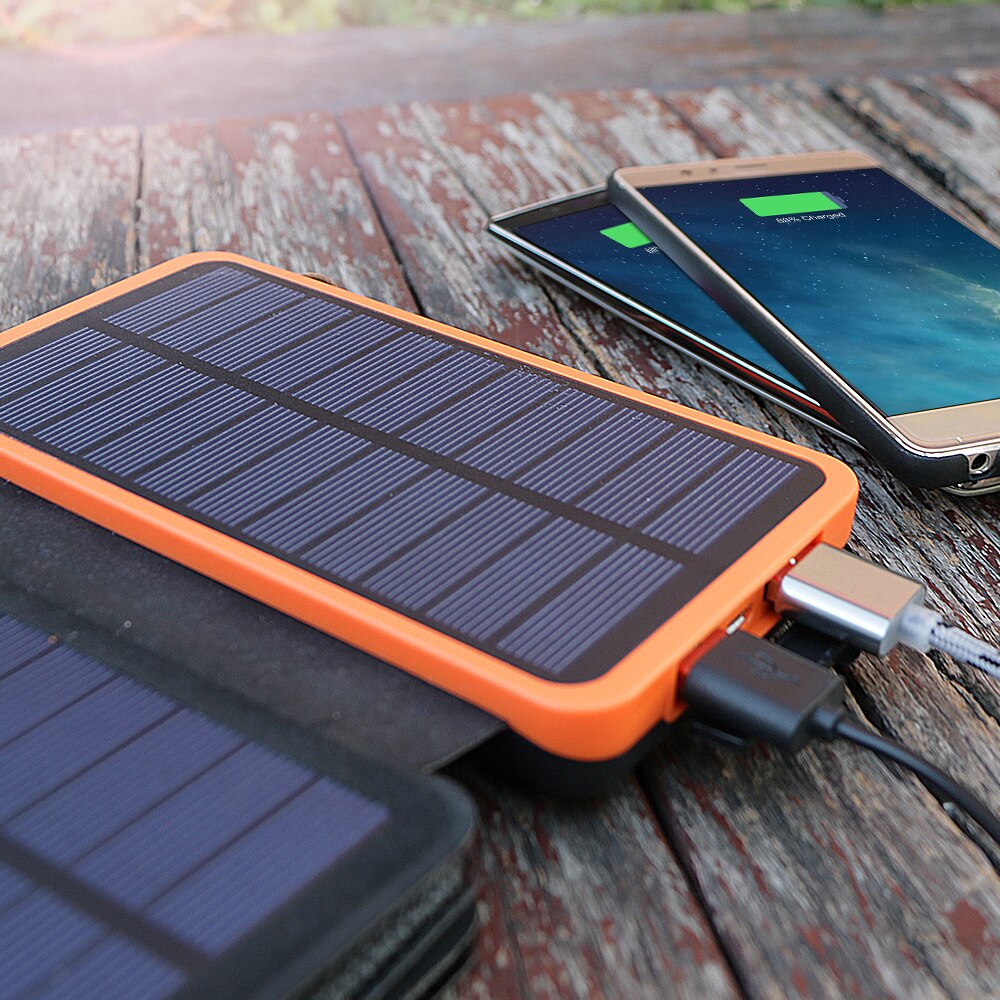 Power Bank+Solar Panel - Portable - Energy Saver Uk