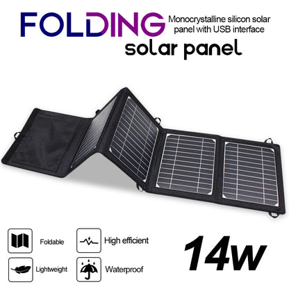 Solar Panel  14W-21W-28W Portable USB Charger - Energy Saver Uk