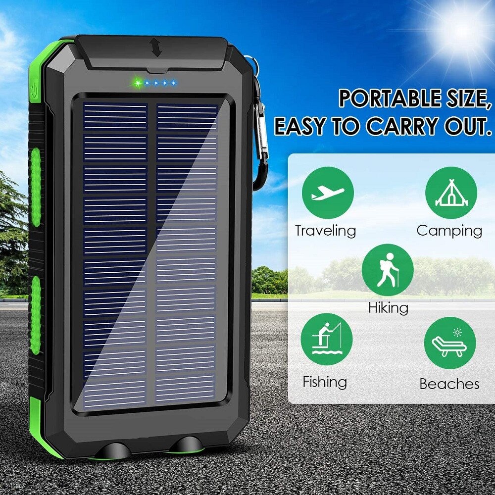 Solar Power Bank - USB 80000mAh - Energy Saver Uk