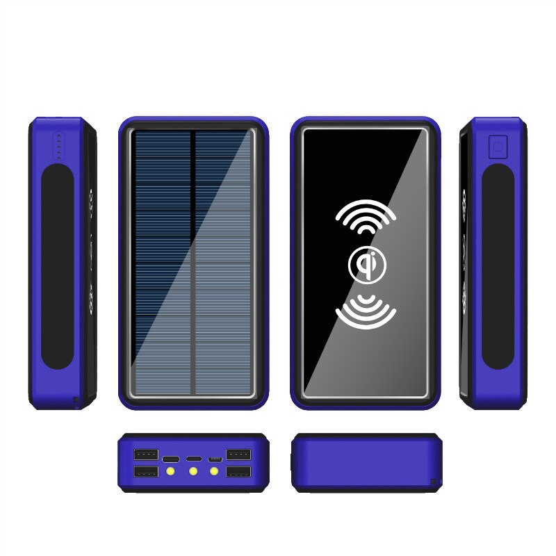 Qi Wireless Solar Powerbank-80000mAh-4USB Ports - Energy Saver Uk