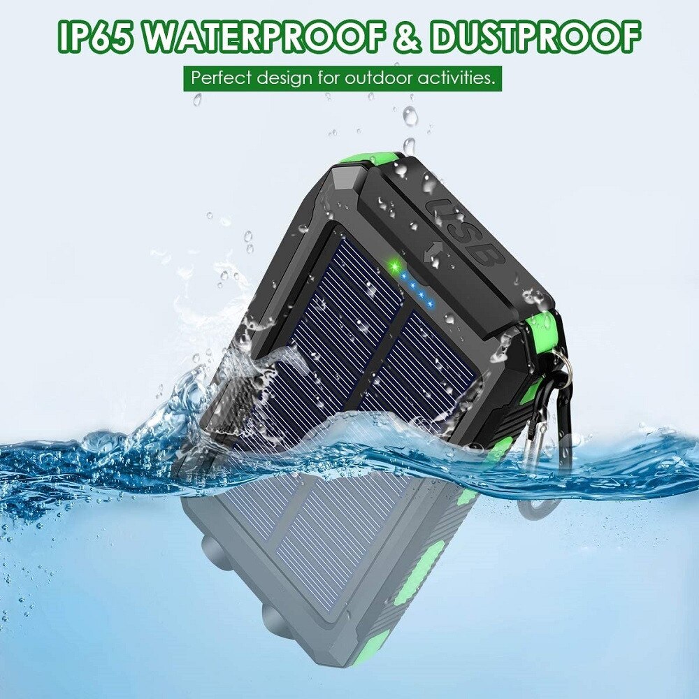 Solar Power Bank - USB 80000mAh - Energy Saver Uk