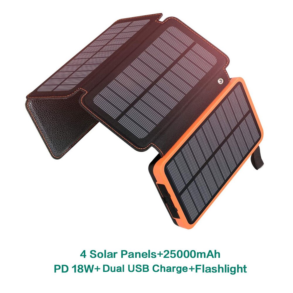 Power Bank+Solar Panel - Portable - Energy Saver Uk