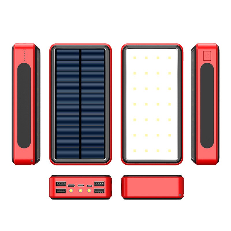 Qi Wireless Solar Powerbank-80000mAh-4USB Ports - Energy Saver Uk