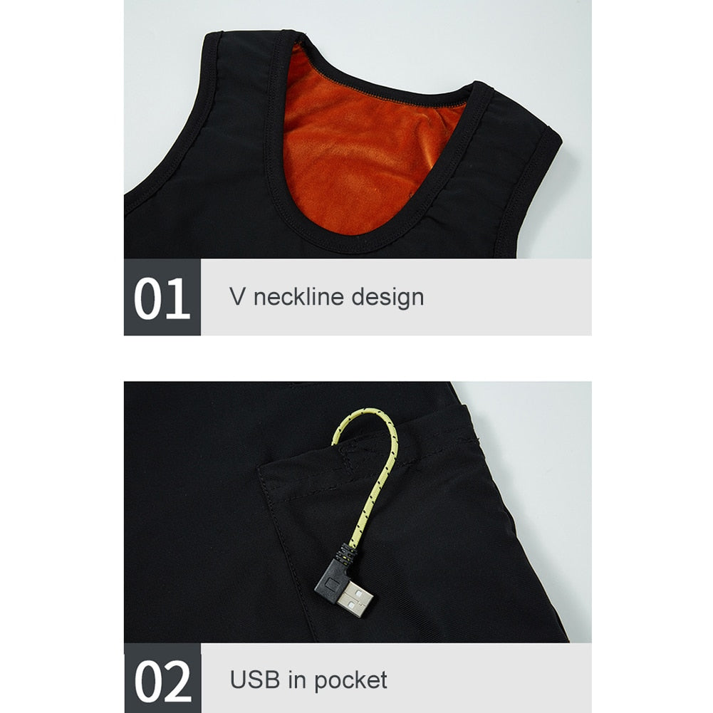 USB Heating Vest - Unisex - Energy Saver Uk