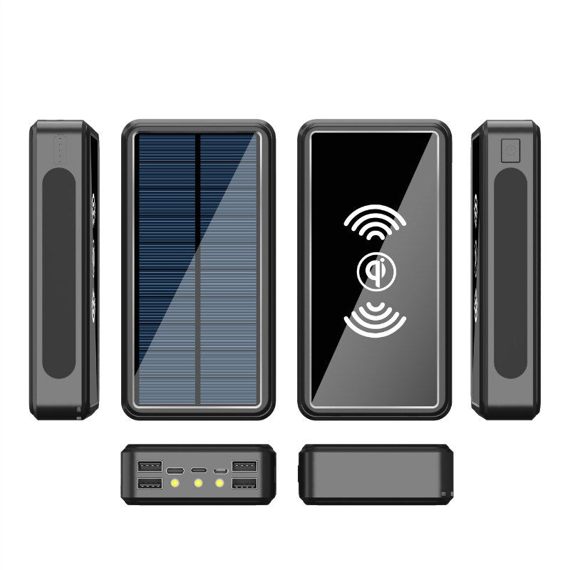 Qi Wireless Solar Powerbank-80000mAh-4USB Ports - Energy Saver Uk